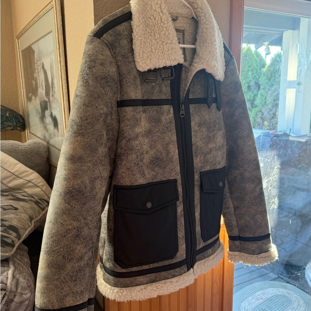 Levi’s Men's Shearling Aviator Jacket - Picture 8 of 11